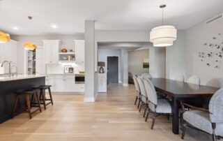 Kitchen with dining room table.