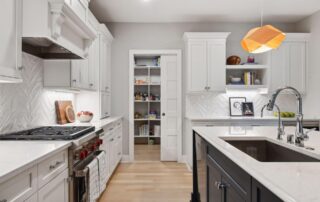 Kitchen view towards pantry